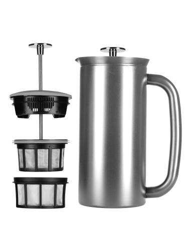 Cafetera P7 French Press acero pulido